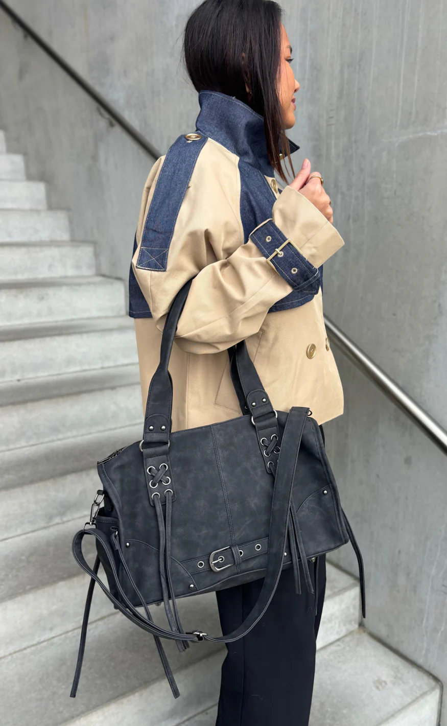 Say INA Copenhagen Taske - Mary City - Black PU Leather - Image 2