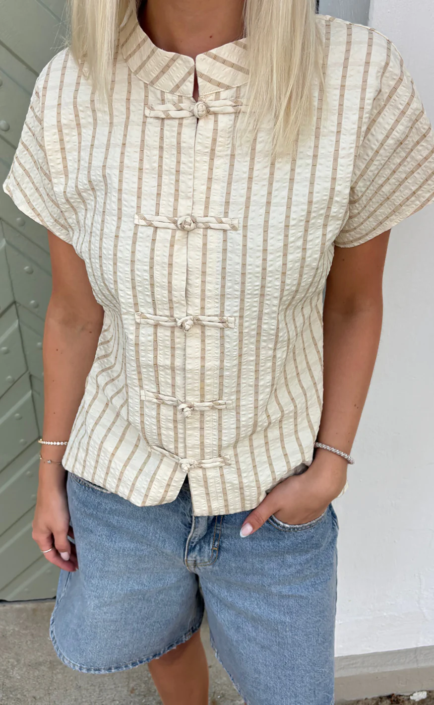 Say INA Copenhagen Top - Louise - Beige Striped