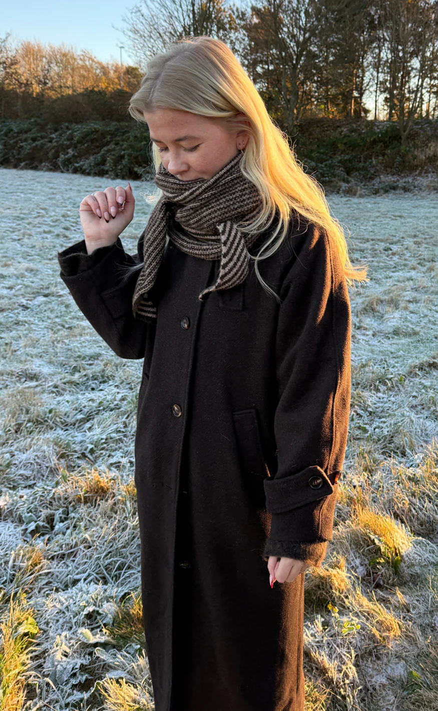 Say INA Copenhagen Tørklæde - Sophie - Brown Striped - Image 2
