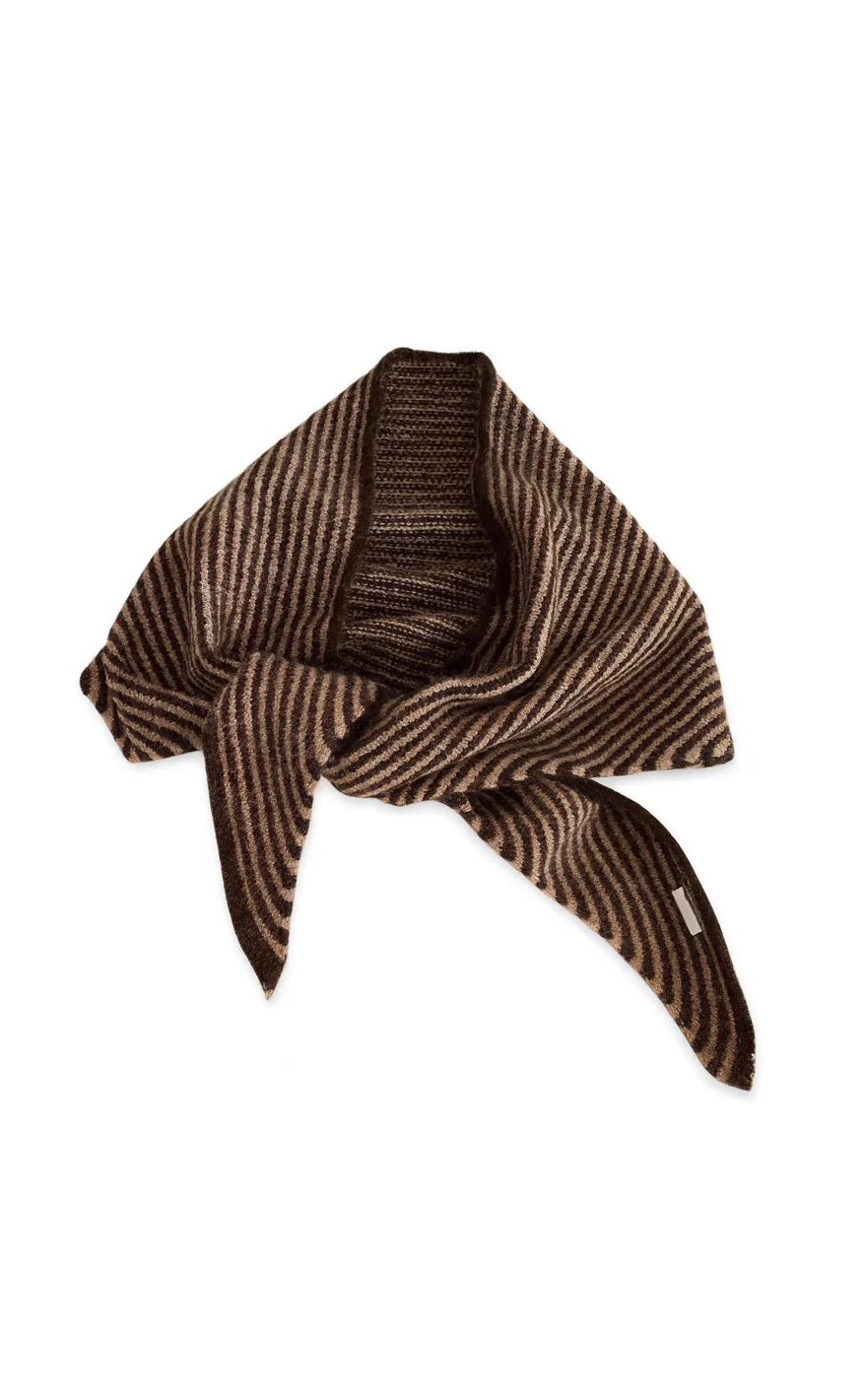 Say INA Copenhagen Tørklæde - Sophie - Brown Striped - Image 4