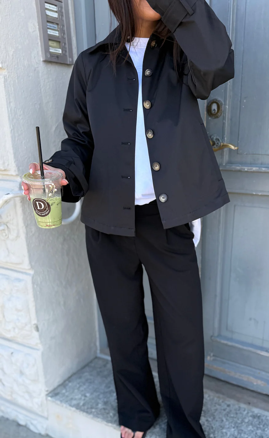 Say INA Copenhagen Trenchcoat - Louisa Short - Black - Image 4