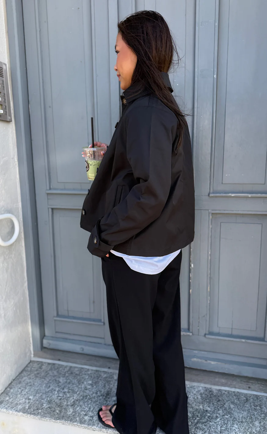 Say INA Copenhagen Trenchcoat - Louisa Short - Black - Image 6