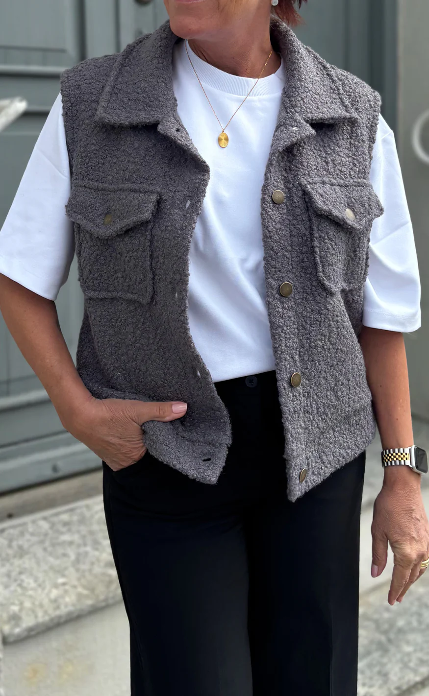 Say INA Copenhagen Vest - Fie - Grey - Image 2