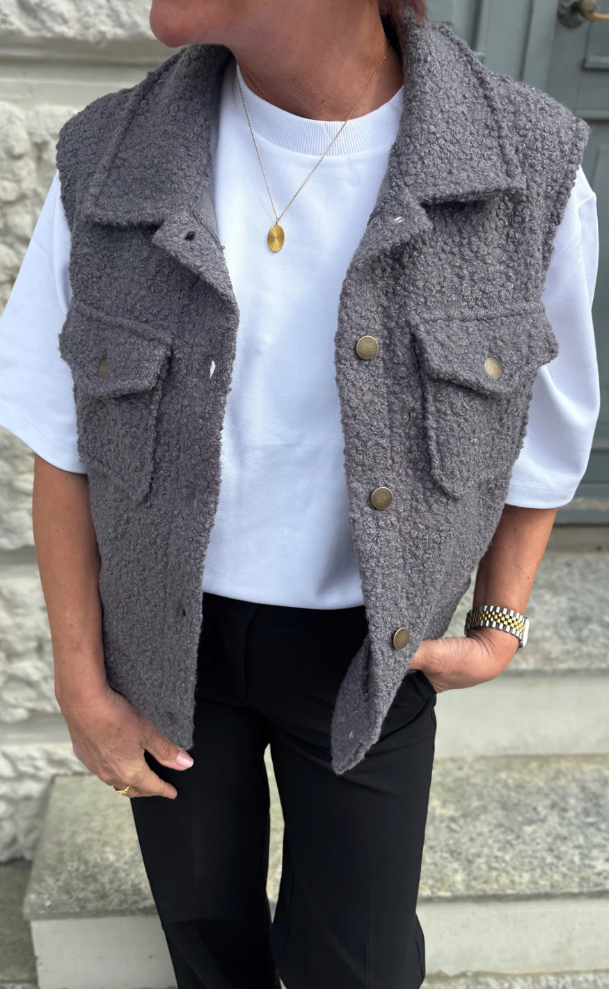 Say INA Copenhagen Vest - Fie - Grey - Image 4