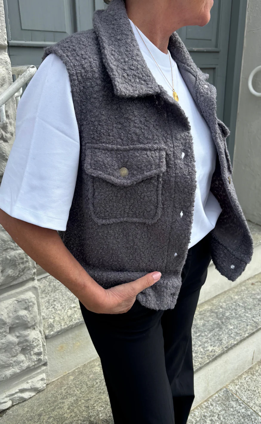 Say INA Copenhagen Vest - Fie - Grey - Image 5