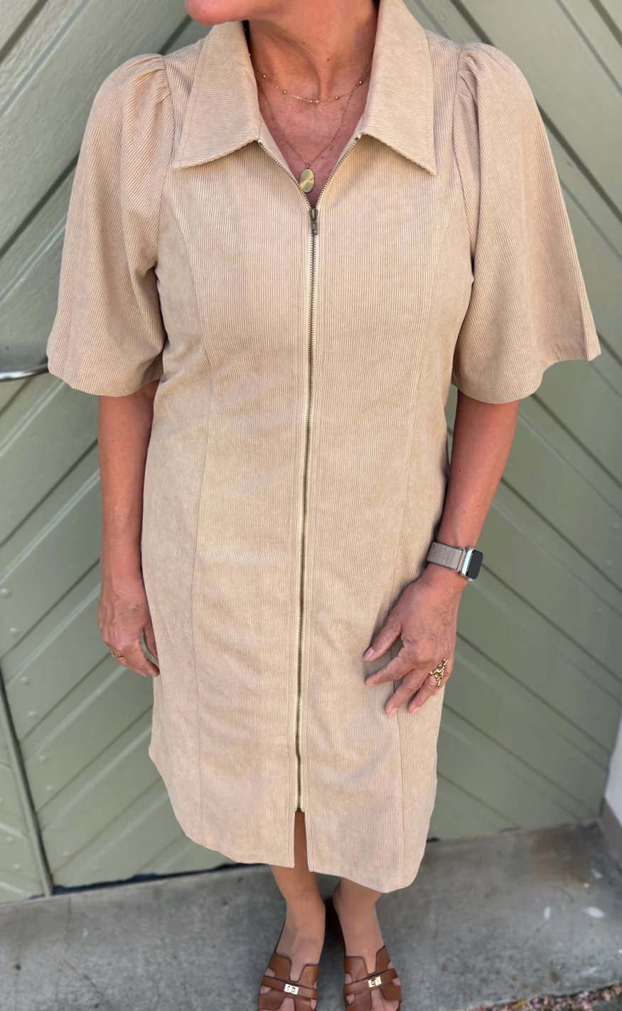 Say INA Copenhagen Kjole - Nora - Beige Corduroy