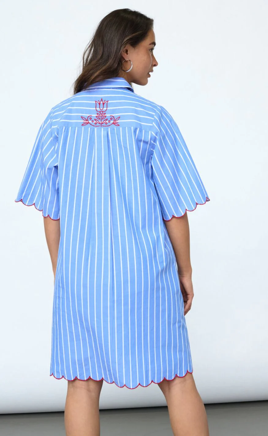 Sisters Point Kjole - EDINA-DR2 - Blue Stripes - Image 5