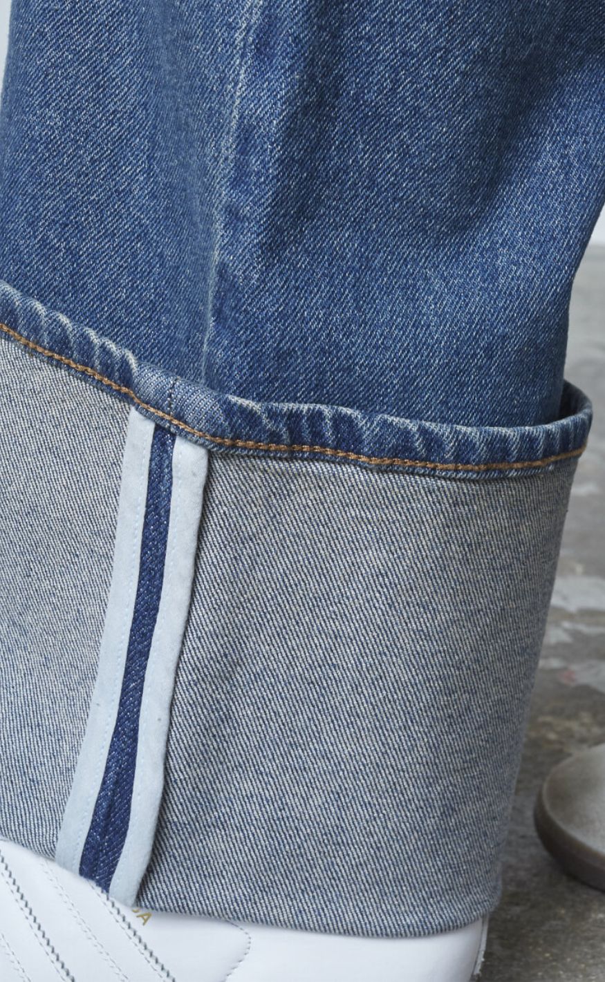 Sisters Point Jeans - ONEA-TURNUP2 - Vintage Blue - Image 4
