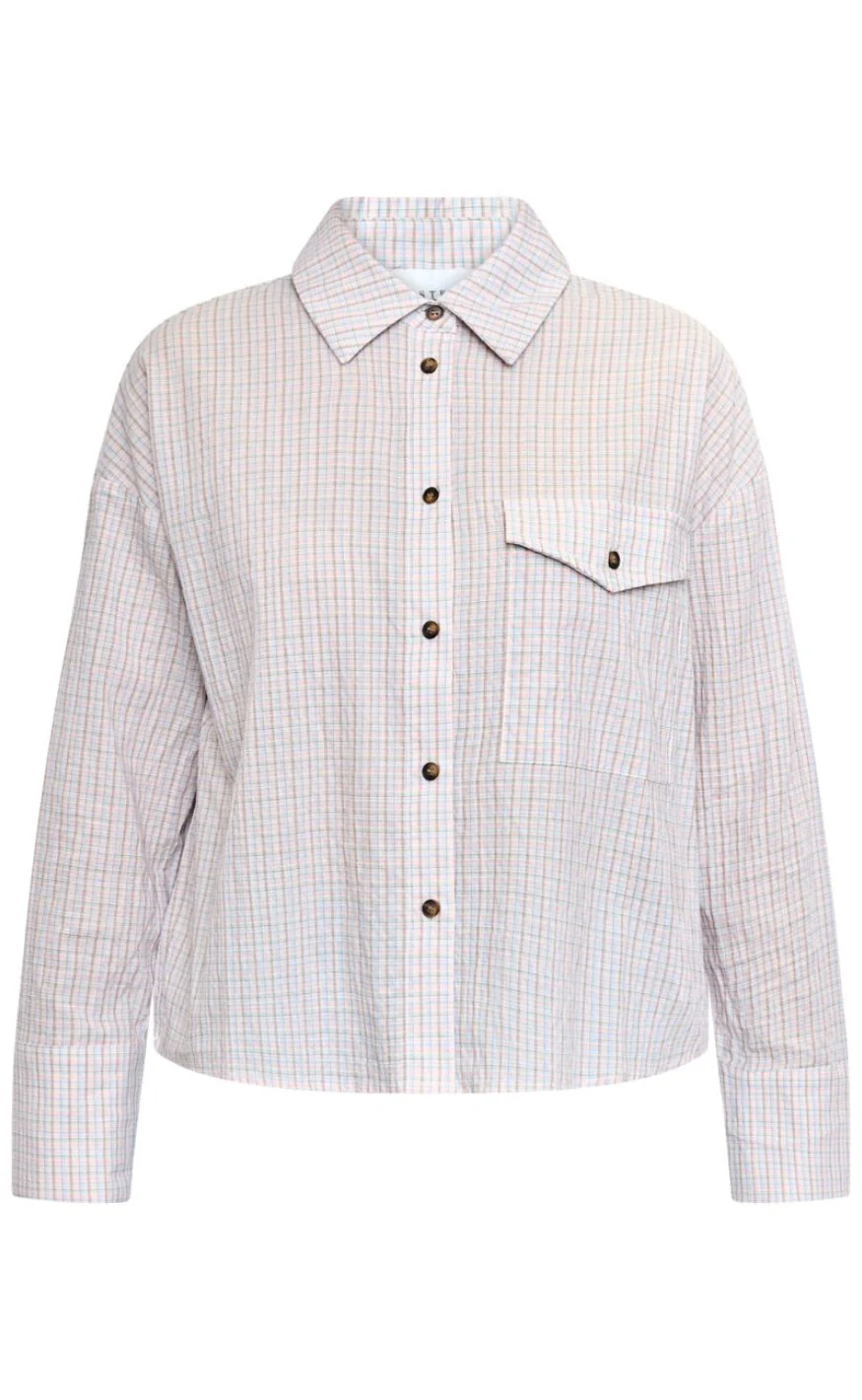 Sisters Point Skjorte - Vibeke-SH - Soft Rose Check - Image 2