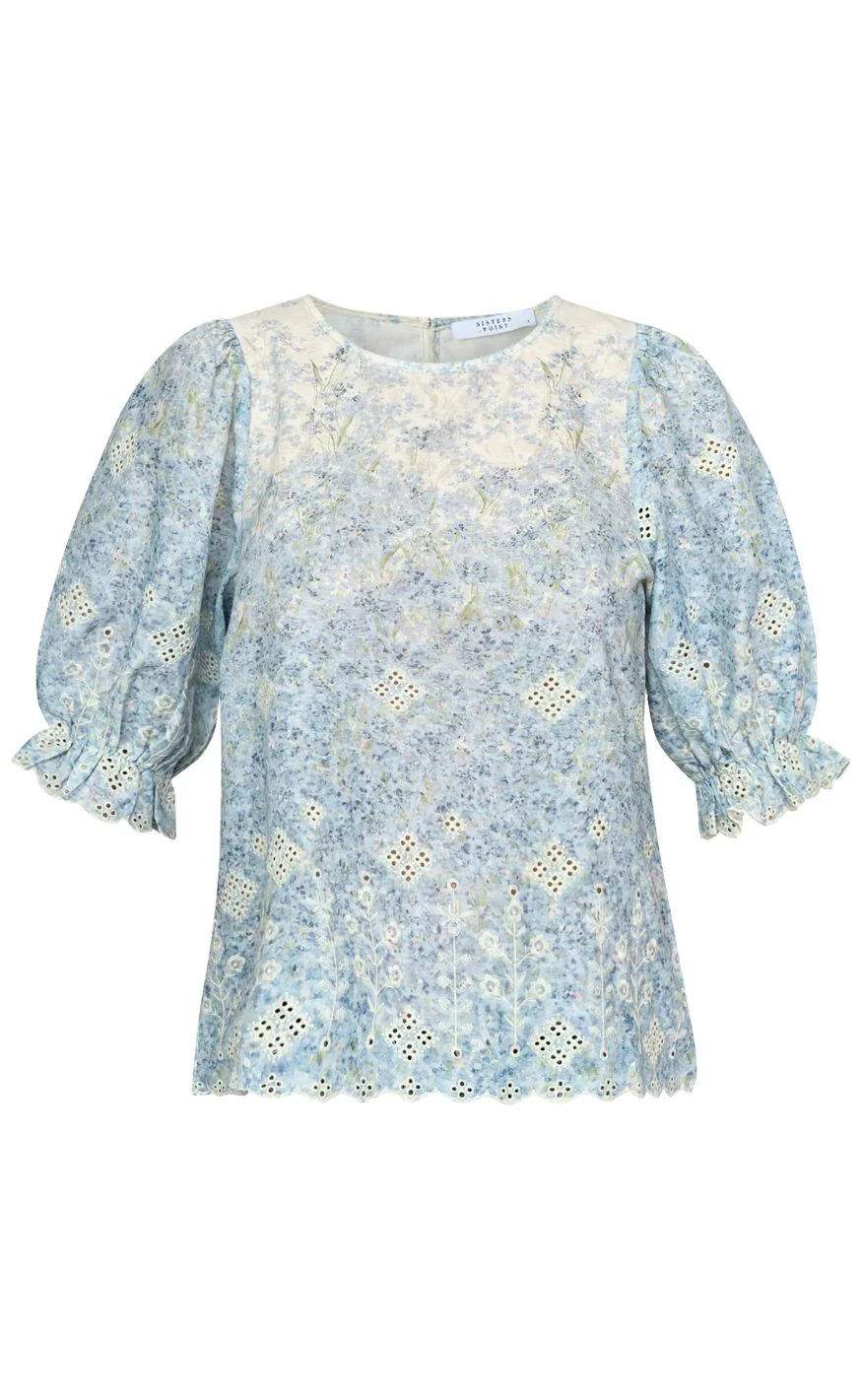 Sisters Point Bluse - ESTER-TOP - Cream Flowers - Image 2