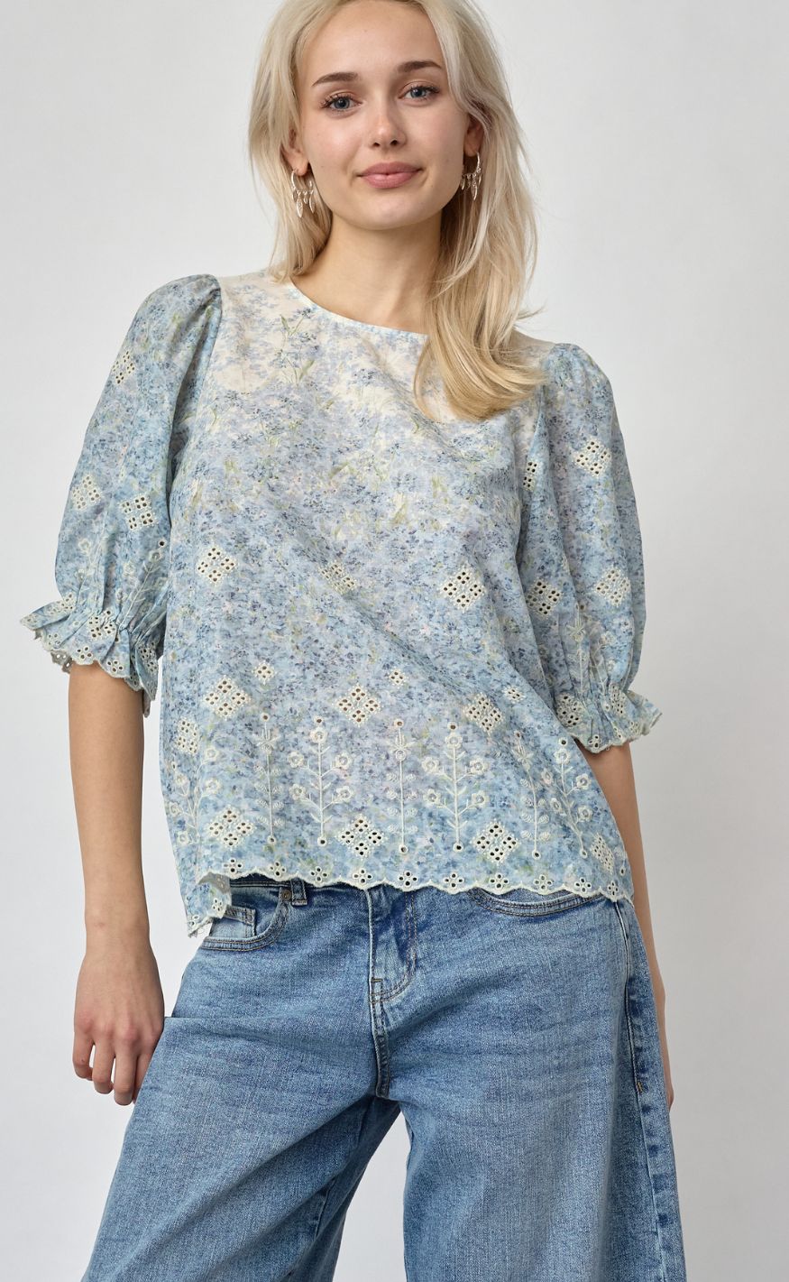 Sisters Point Bluse - ESTER-TOP - Cream Flowers - Image 5