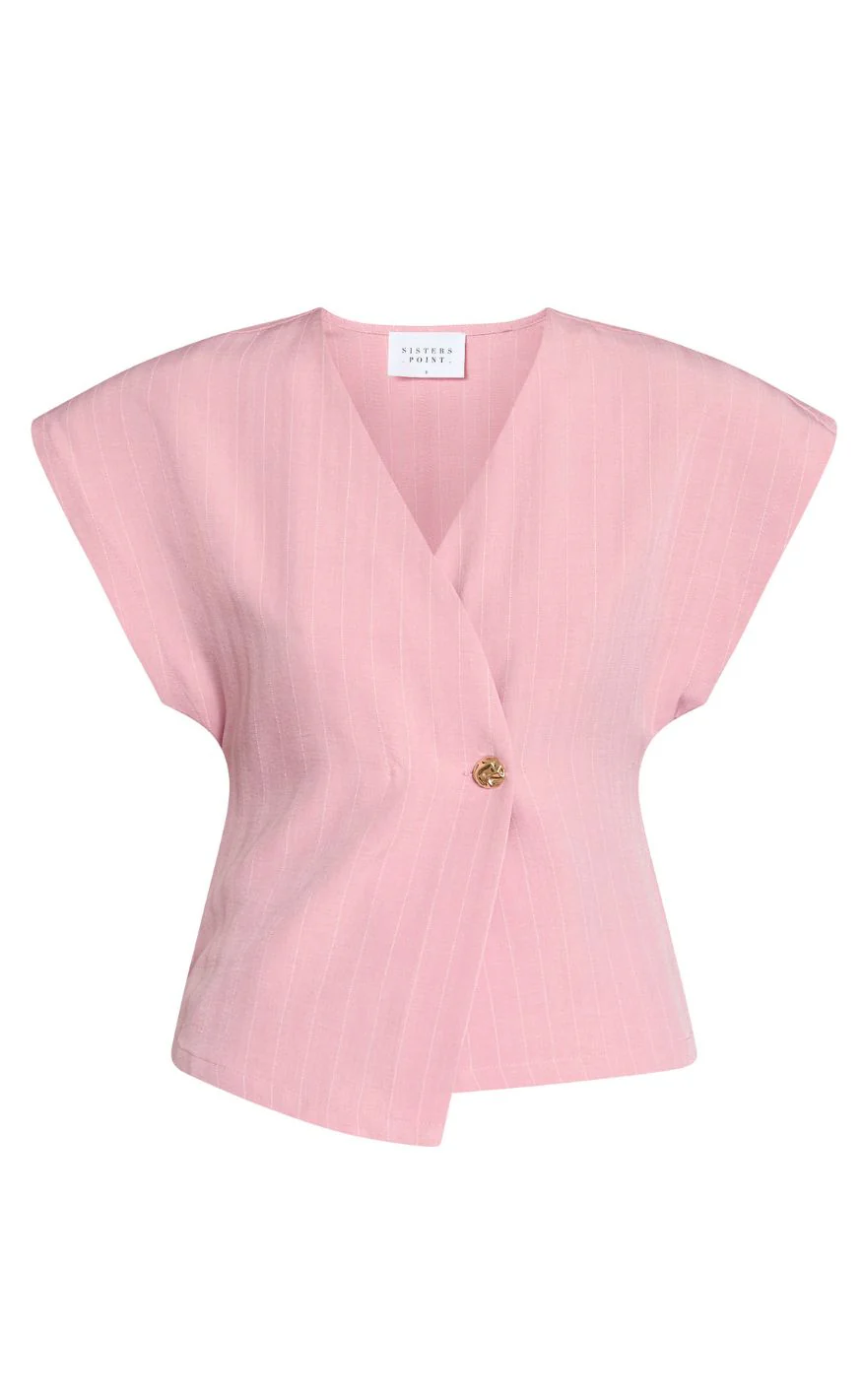 Sisters Point Vest - EVELA-VE2 - Mauve Pinstripe