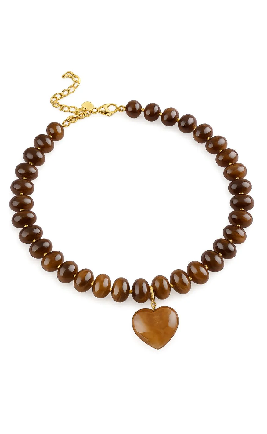 Smykkeli Copenhagen Halskæde - Chunky Darling - Brown - Image 3