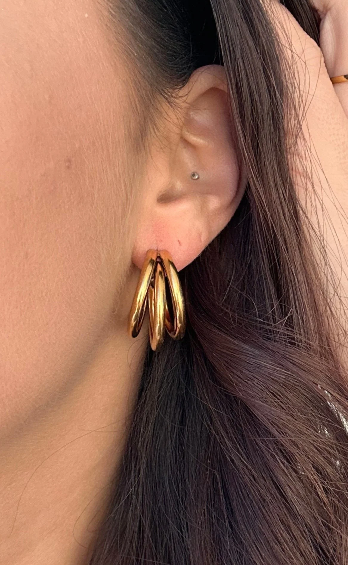 Smykkeli Copenhagen Øreringe / Hoops - Sevilla - Gold Colour - Image 4