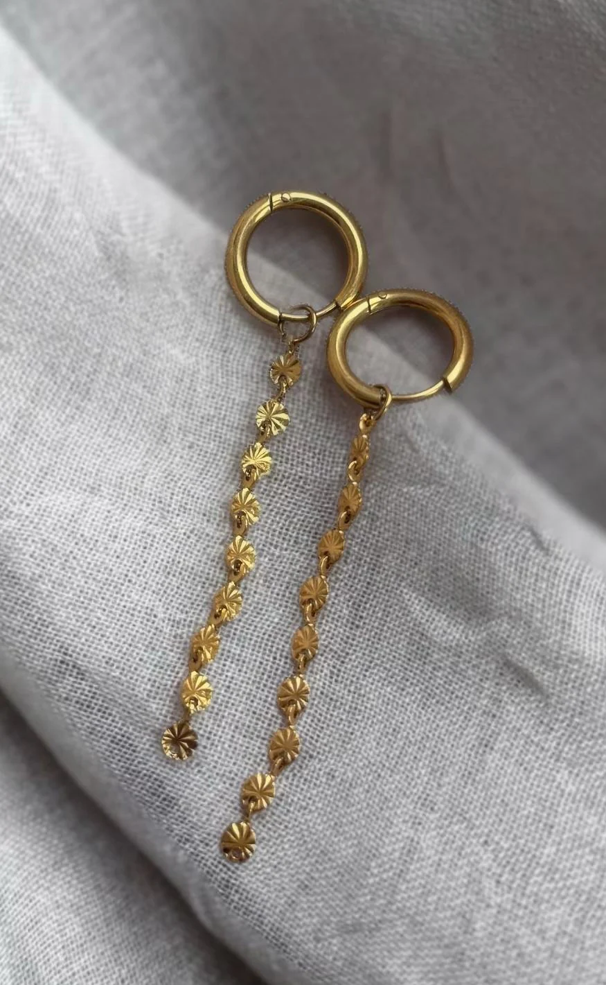 Smykkeli Copenhagen Øreringe - Sunny Long - Gold Colour - Image 2