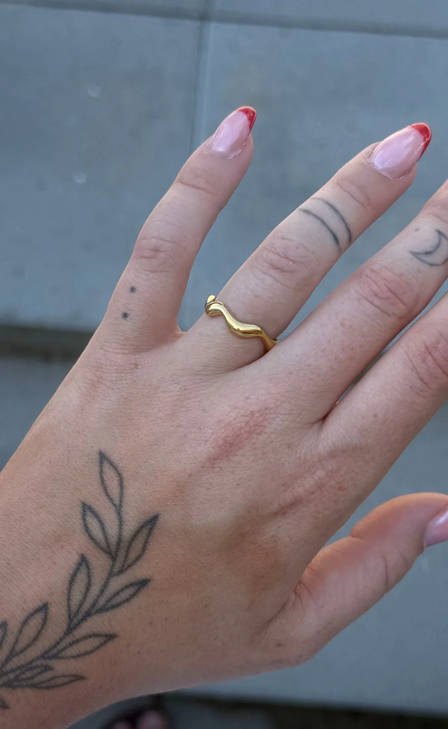 Smykkeli Copenhagen Ring - Big Wave - Golden Colour - Image 3