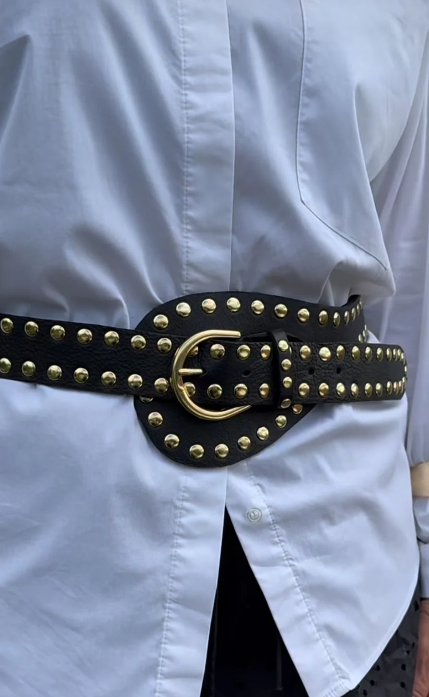 Tim & Simonsen Bælte - Dunja Stud - Black/Gold - Image 2