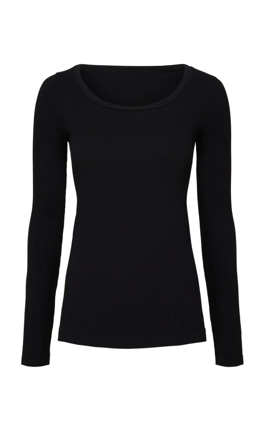 Tim & Simonsen Bluse - Linea Rib - Nero