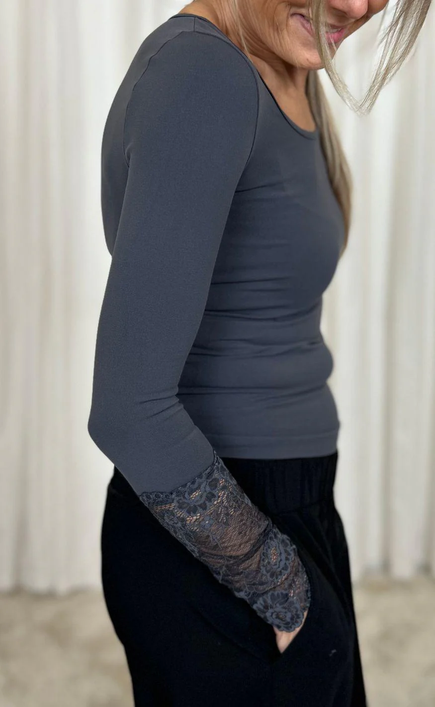 Tim & Simonsen Bluse - Mary - Antracite - Image 3