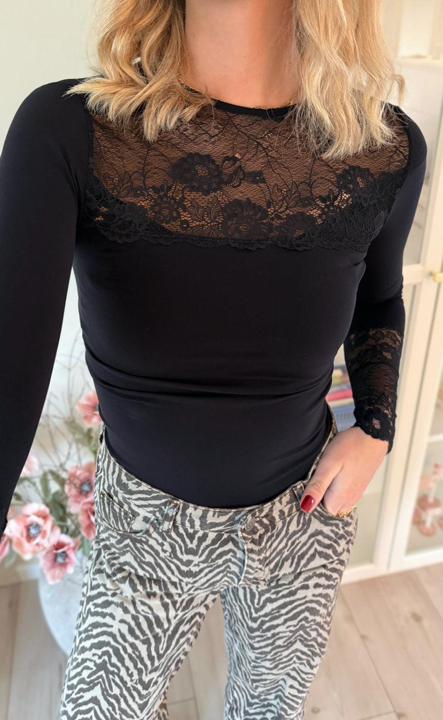 Tim & Simonsen Bluse - Nancy Lacechest - Black - Image 3