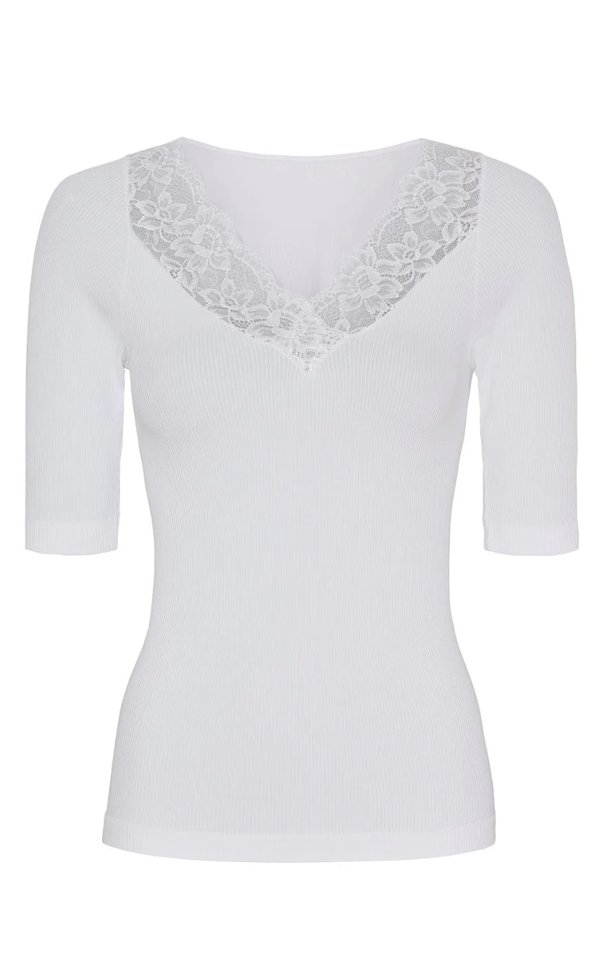 Tim & Simonsen Top - Belen SS - Bianco - Image 2