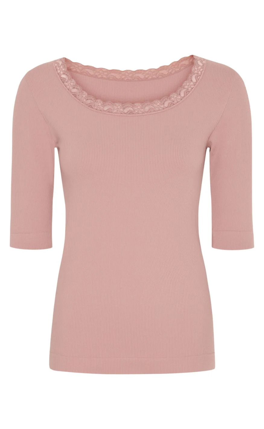 Tim & Simonsen Top - Frida SS - Antique/Rosa