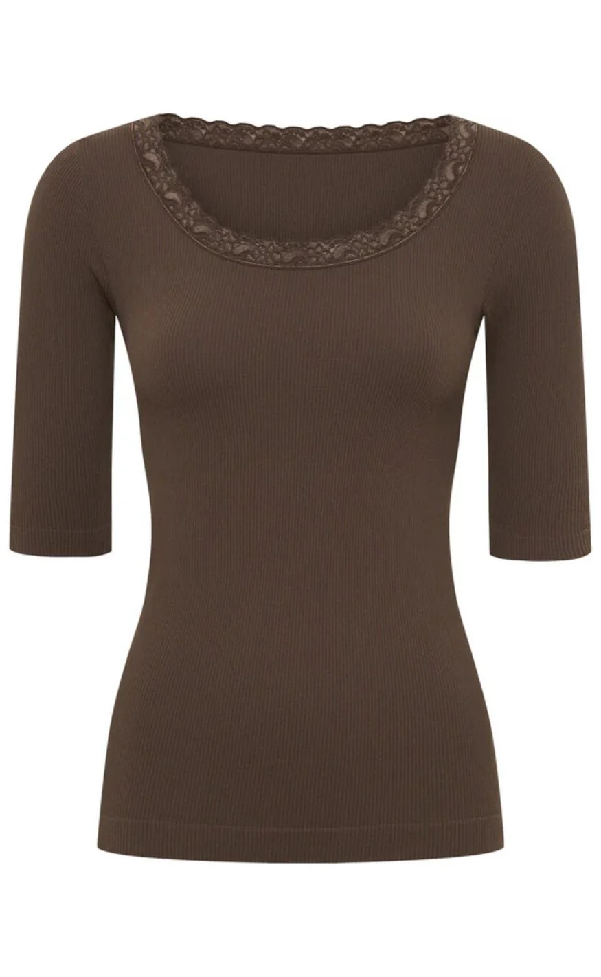 Tim & Simonsen Top - Frida SS - Caffe