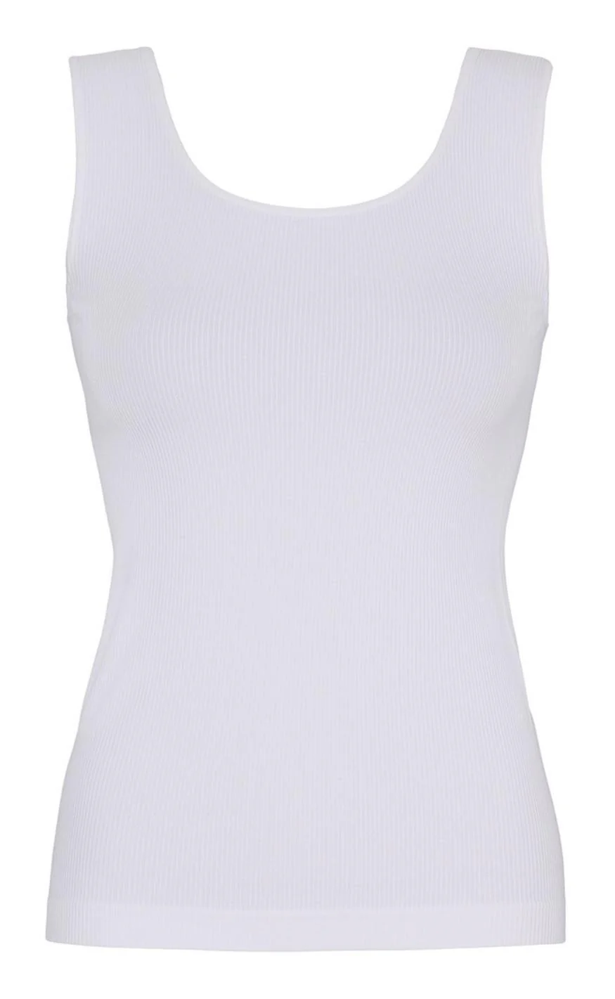 Tim & Simonsen Top - Tulle Rib - Bianco