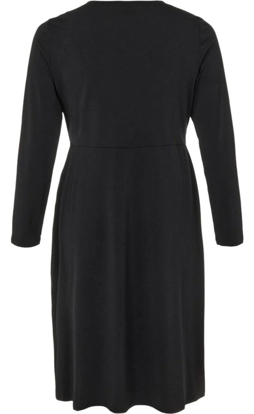 VILA Kjole - Nayeli Long Wrap - Black - Image 2